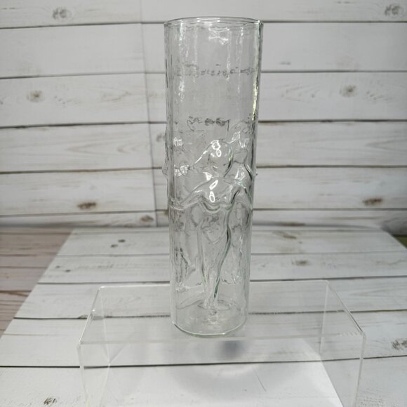 Vintage Libbey Le Femme 3d Naked Ladies 20 oz Clear Cocktail Glass Vase Barware - Picture 2 of 10